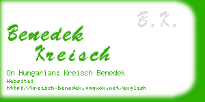 benedek kreisch business card